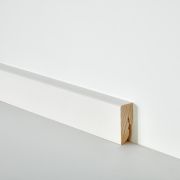 Sockelleiste Fichte Massivholz 16x40mm - weiß foliert | 250cm lang Holz-Fußleisten in Weiß