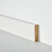 Sockelleiste Fichte Massivholz 16x58mm - weiß foliert | 250cm lang Holz-Fußleisten in Weiß